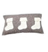 Hand Felted Wool Christmas Pillow – White Stockings on Gray – 12x24” - ARCADIA HOME